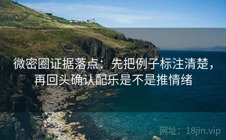 微密圈证据落点：先把例子标注清楚，再回头确认配乐是不是推情绪