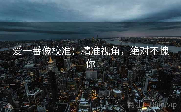 爱一番像校准：精准视角，绝对不愧你
